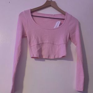 light pink pacsun ribbed long sleeve